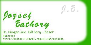 jozsef bathory business card