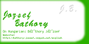 jozsef bathory business card